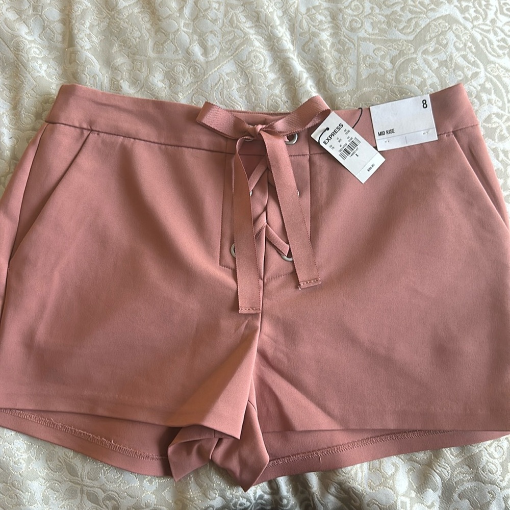 Express mauve dress shorts